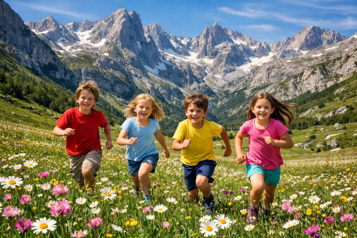 Liébana con niños